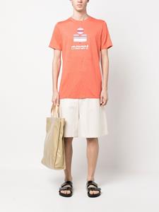 MARANT T-shirt met logoprint - Oranje