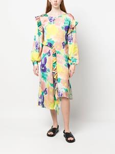 REMAIN Maxi-jurk met bloemenprint - Geel