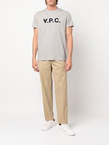 APC T-shirt met logoprint - Grijs