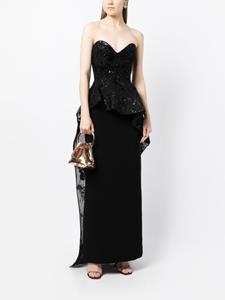 Saiid Kobeisy Strapless jurk - Zwart