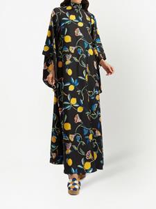 La DoubleJ Maxi-jurk met print - Zwart