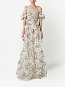 Giambattista Valli Maxi-jurk met bloemenprint - Wit