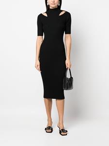 IRO Ribgebreide jurk - Zwart