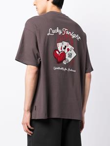 FIVE CM T-shirt met borduurwerk - Bruin