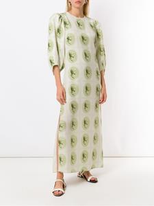 Adriana Degreas Maxi-jurk met print - Groen