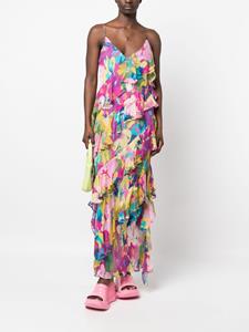 MSGM Maxi-jurk met bloemenprint - Roze