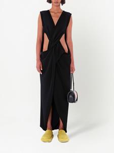 JW Anderson Maxi-jurk met gedraaide voorkant - Zwart