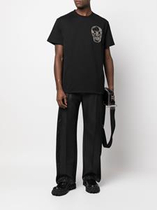 Alexander McQueen T-shirt met geborduurde doodskop - Zwart