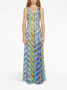 PUCCI Maxi-jurk met print - Blauw