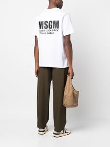 MSGM T-shirt met logoprint - Wit