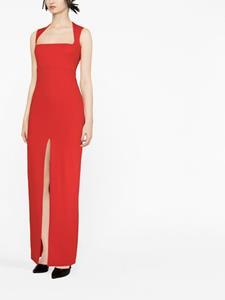 Solace London Maxi-jurk met vierkante hals - Rood