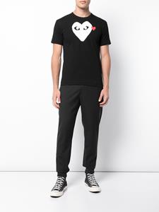 Comme Des Garçons Play T-shirt met logoprint - Zwart