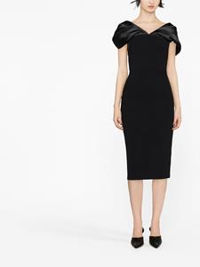 Solace London Off-shoulder jurk - Zwart