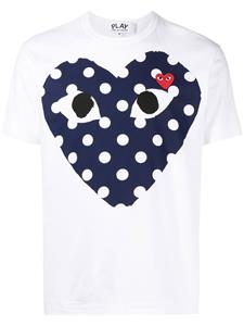 Comme Des Garçons Play T-shirt met hartjesprint - Wit