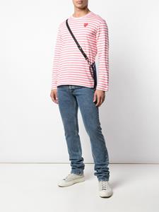 Comme Des Garçons Play T-shirt met gestreept logo - Roze