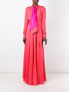 Lanvin tied neckline maxi dress - Roze