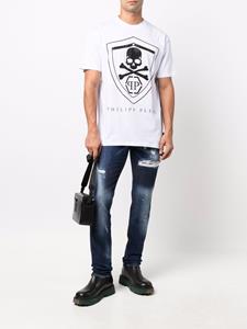 Philipp Plein T-shirt met stras logo - Wit