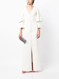 Saiid Kobeisy Maxi-jurk met afwerking van pailletten - Wit