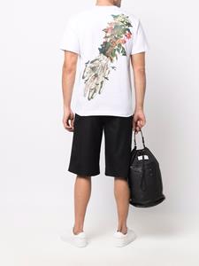 Comme Des Garçons Homme Plus T-shirt met bloemenprint - Wit
