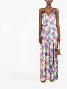 ROTATE Maxi-jurk met bloemenprint - Groen