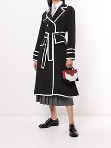 Thom Browne double-breasted silk coat - 415 Navy