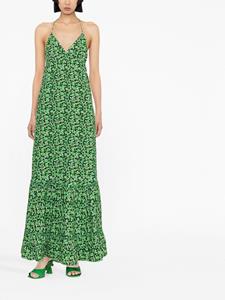 ROTATE Maxi-jurk met bloemenprint - Groen