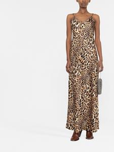 Paco Rabanne Maxi-jurk met luipaardprint - Beige