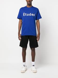 Etudes T-shirt met logoprint - Blauw