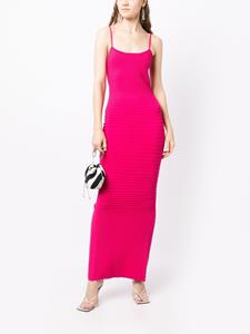 Retrofete Maxi-jurk met ritsdetail - Roze