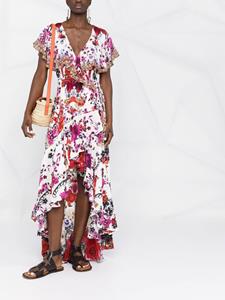 Camilla Maxi-jurk met bloemenprint - Wit