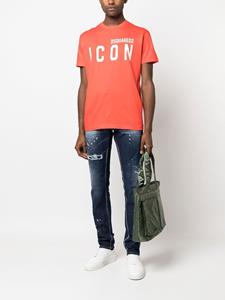 Dsquared2 T-shirt met Icon-logoprint - Oranje