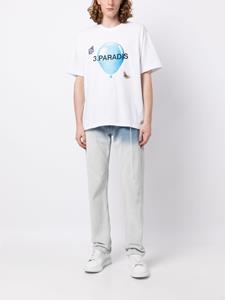 3PARADIS T-shirt met print - Wit