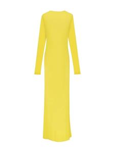 Saint Laurent Maxi-jurk met lange mouwen - Geel