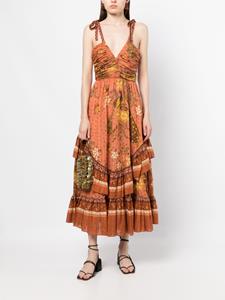 Ulla Johnson Maxi-jurk met bloemenprint - Oranje