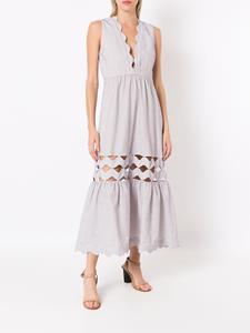 Adriana Degreas Maxi-jurk met zigzag patroon - Paars