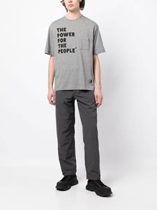 The Power For The People T-shirt met logoprint - Grijs