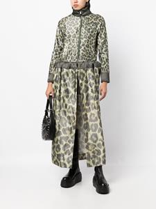 Sacai Maxi-jurk met luipaardprint - Groen