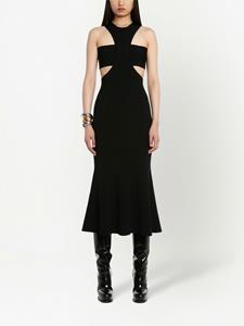 Alexander McQueen Ribgebreide jurk - Zwart