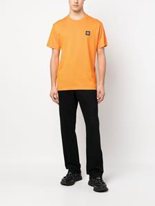 Stone Island T-shirt met Compass-logopatch - Oranje