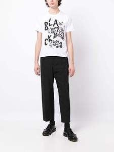 Black Comme Des Garçons T-shirt met logoprint - Wit