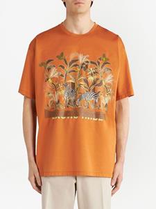 ETRO T-shirt met grafische print - Oranje
