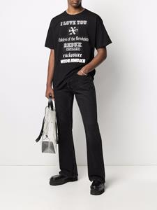 Raf Simons T-shirt met tekst - Zwart
