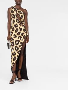 The Attico Maxi-jurk met luipaardprint - Geel