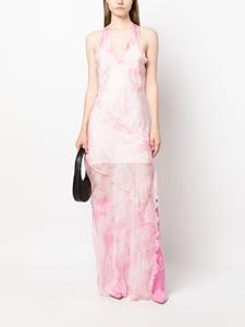 MSGM Maxi-jurk met ruches - Roze
