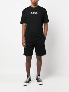 APC T-shirt met logoprint - Zwart