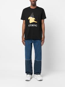 Iceberg T-shirt met print - Zwart
