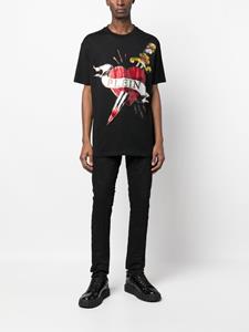 Philipp Plein T-shirt met ronde hals - Zwart