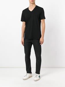 James Perse T-shirt met V-hals - Zwart
