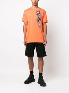 Philipp Plein T-shirt met grafische print - Oranje