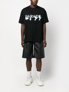 3PARADIS T-shirt met logoprint - Zwart